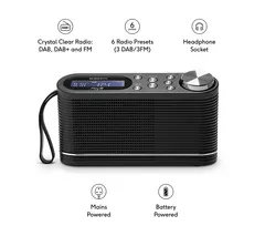 ROBERTS PLAY10 Portable DAB+/FM Radio - Black