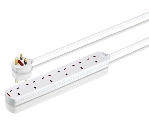 LOGIK L6WAY2M18 6-Socket Extension Lead - 2 m - Image 1