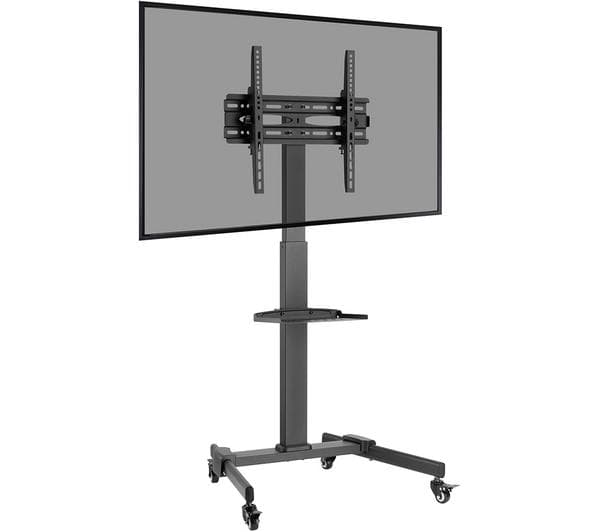 PROPERAV Portable Trolley P-TT003 677 mm TV Stand with Bracket for up to 55\" TVs - Black - Image 1