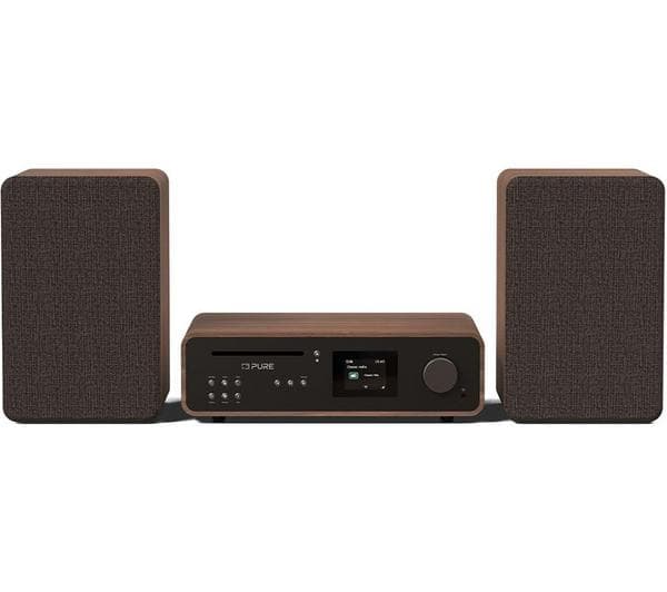 PURE Classic Stereo Traditional Hi-Fi System - Coffee Black & Walnut - Image 1