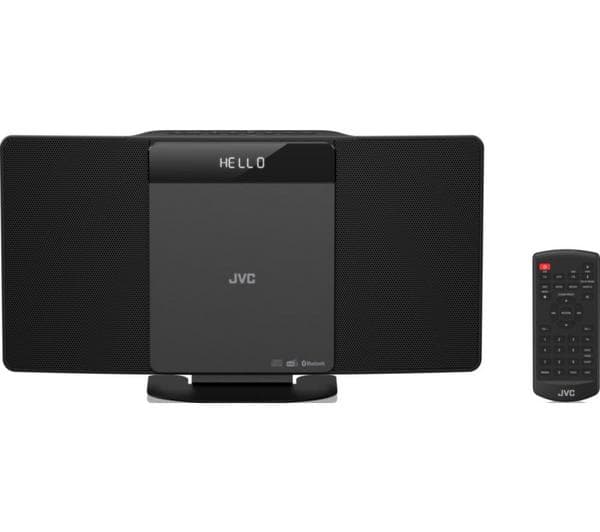 JVC RD-D325B Bluetooth Flat Panel Hi-Fi System - Dark Grey - Image 1