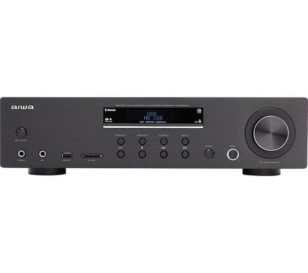 AIWA AMU-120BT Bluetooth Mini Hi-Fi System - Black - Image 1