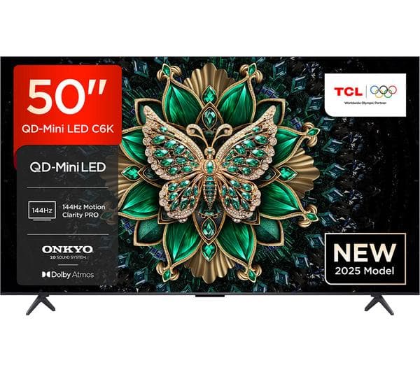 TCL C6K 50\" QD-Mini LED 4K HDR Smart Google TV - 50C6K - Image 1