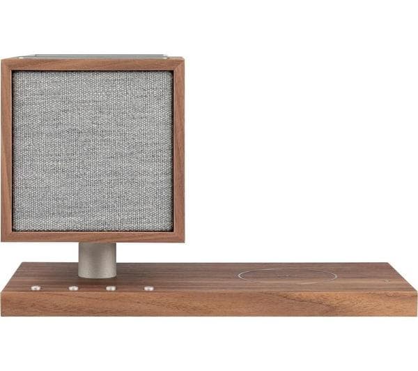 TIVOLI Revive Bluetooth Speaker with Wireless Charging Pad & LED Lamp - Walnut & Grey - Image 1