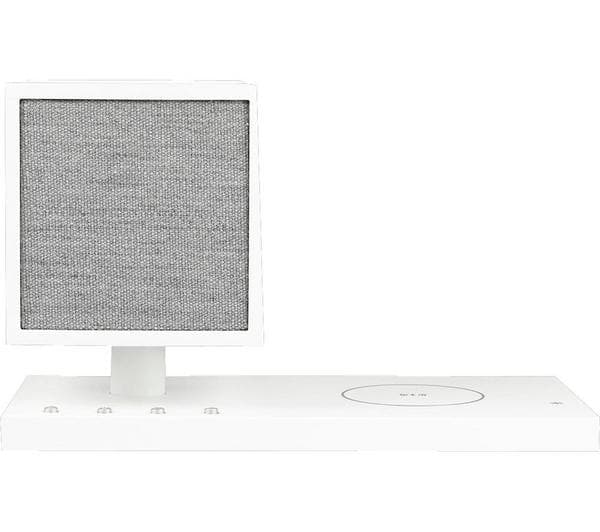 TIVOLI Revive Bluetooth Speaker with Wireless Charging Pad & LED Lamp - White & Grey - Image 1