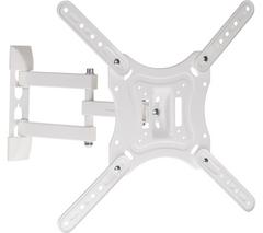 PROPERAV Heavy Duty Swing Arm Full Motion 23''-55'' TV Bracket - White