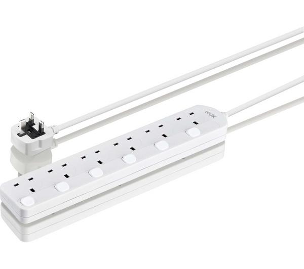 LOGIK L6WAY4S18 6-Socket Extension Lead - 4 m