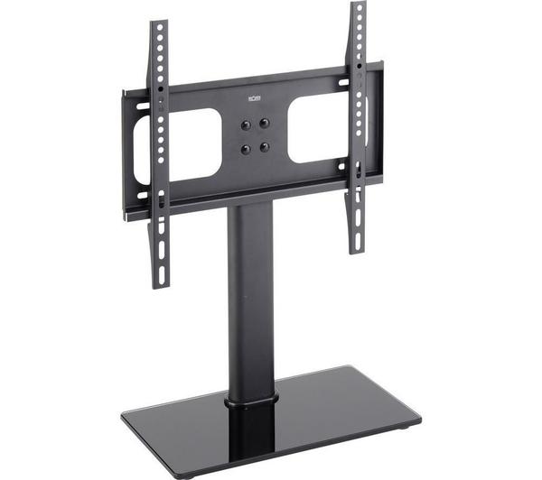 TTAP TT44F 430 mm TV Stand with Bracket for up to 55\" TVs - Black Glass