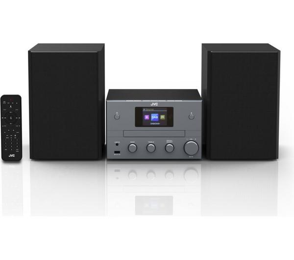 JVC UX-D425B Bluetooth Traditional Hi-Fi System - Gun Metal