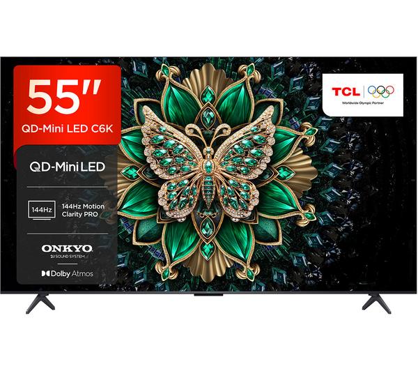 TCL C6K 55\" QD-Mini LED 4K HDR Smart Google TV - 55C6K