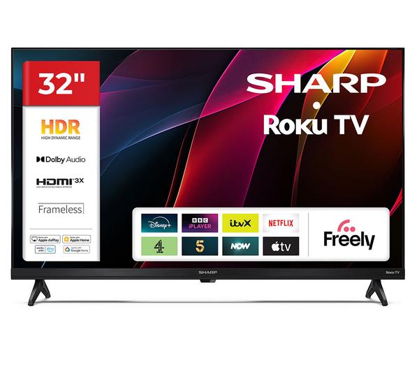SHARP 1T-C32HD2725KB Roku TV 32\" Smart HD Ready HDR LED TV