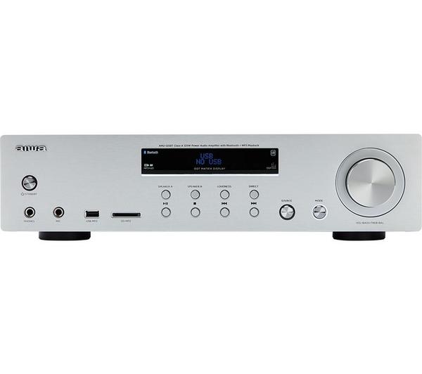 AIWA AMU-120BT Bluetooth Mini Hi-Fi System - Silver