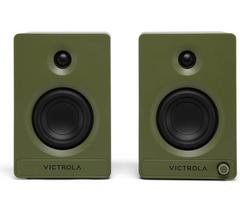 VICTROLA Tempo VPS-400 Bluetooth Bookshelf Speakers - Matte Green